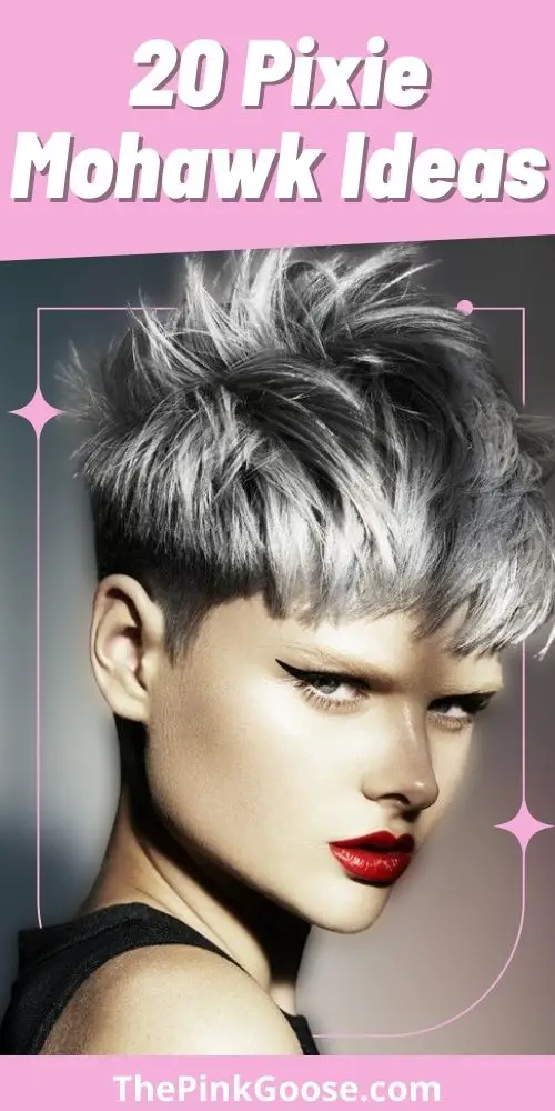 Pixie Mohawk With Blond Color