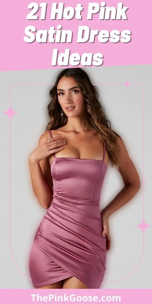 Hot Pink Satin Party Dresses