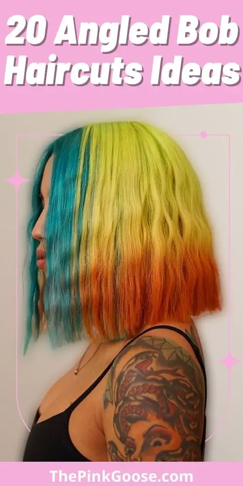 Angled Bob Haircuts With Coloring