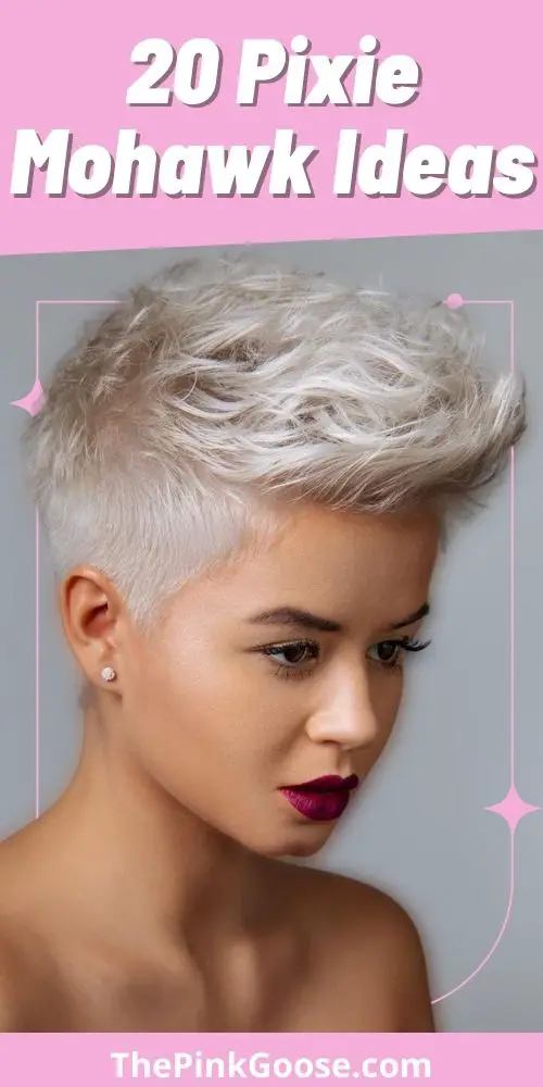 Pixie Mohawk With Blond Color