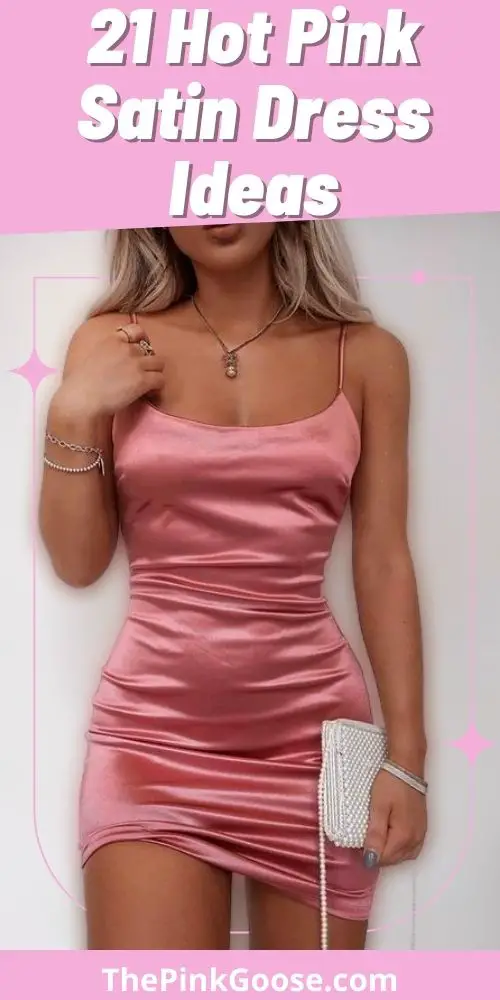 Hot Pink Satin Party Dress