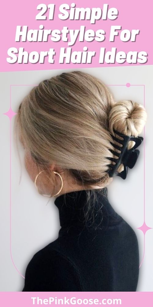 Simple Hairstyles for Short Hair With Bobby Pins 