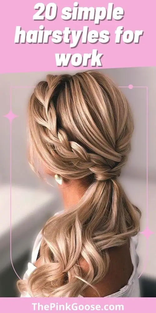 Simple Hairstyles for Work with a Braid
