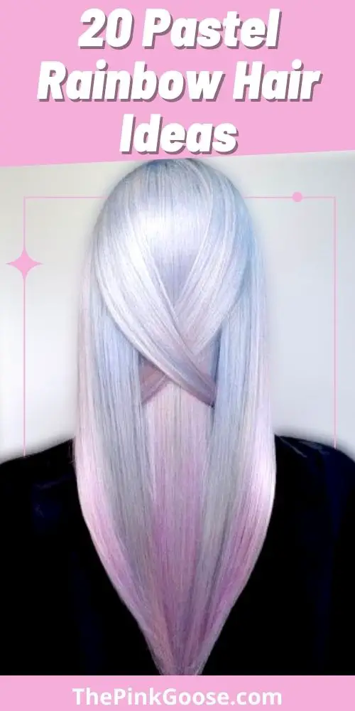 Long Pastel Rainbow Hair