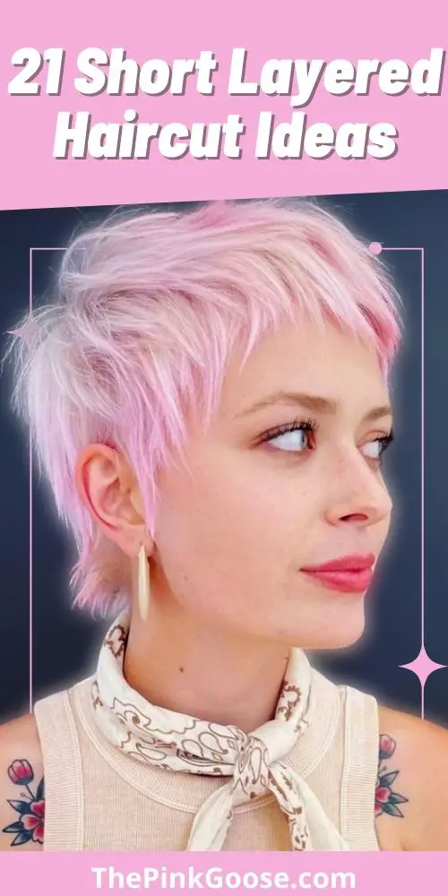 Short Layered Haircut for Colored Hair