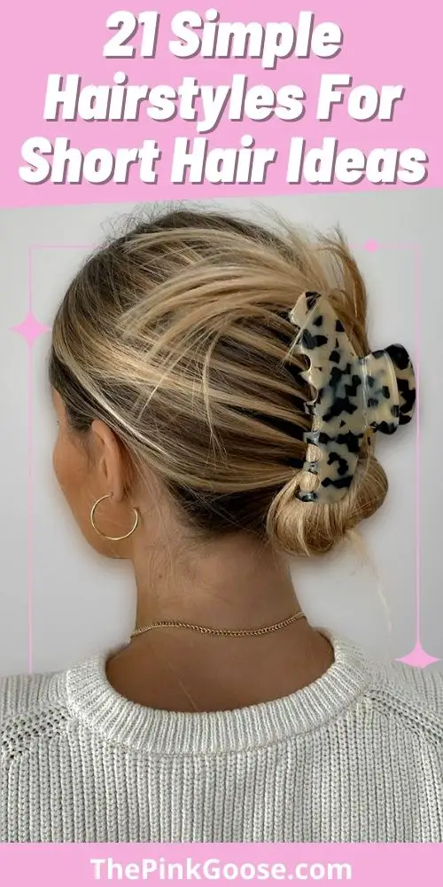 Simple Hairstyles for Short Hair With Bobby Pins 