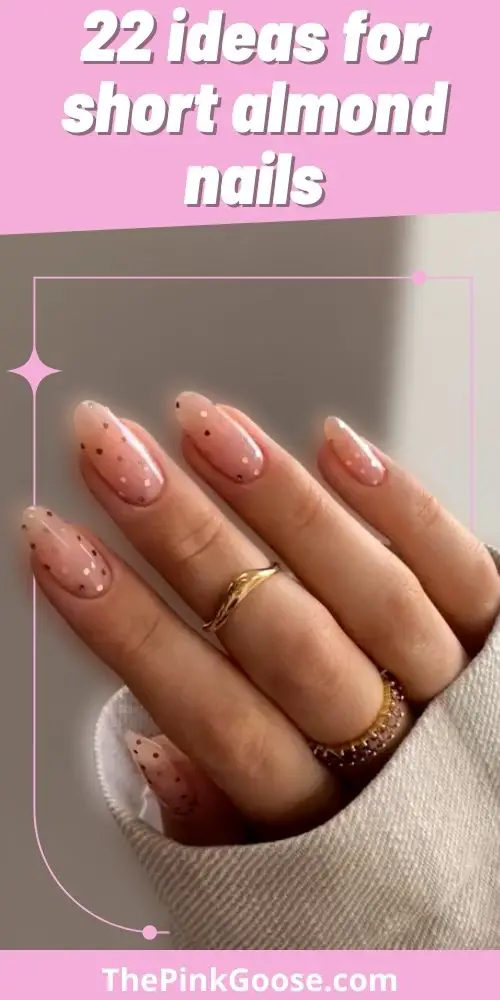 Short Almond Nails for A Weak Nail Plate