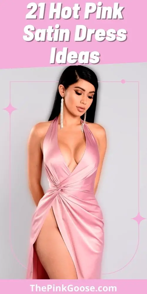 Hot Pink Satin Cocktail Dress