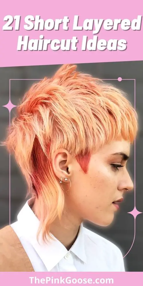 Short Layered Haircut for Colored Hair