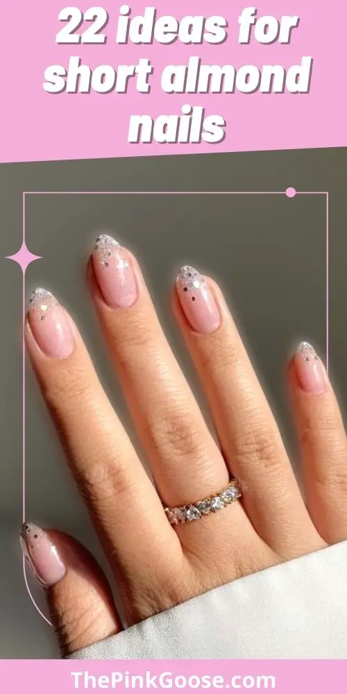 Short Almond Nails for A Weak Nail Plate