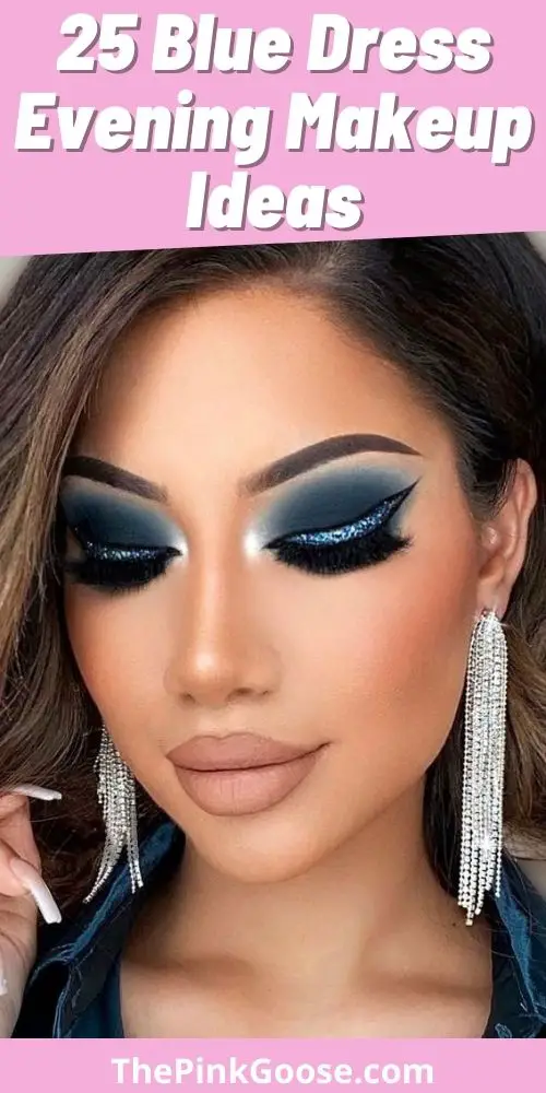 Extravagant Blue Dress Makeup