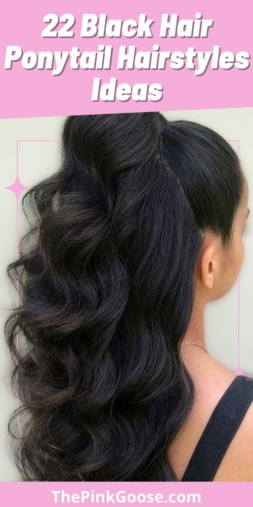 Voluminous Ponytail Hairstyle for Black Hair