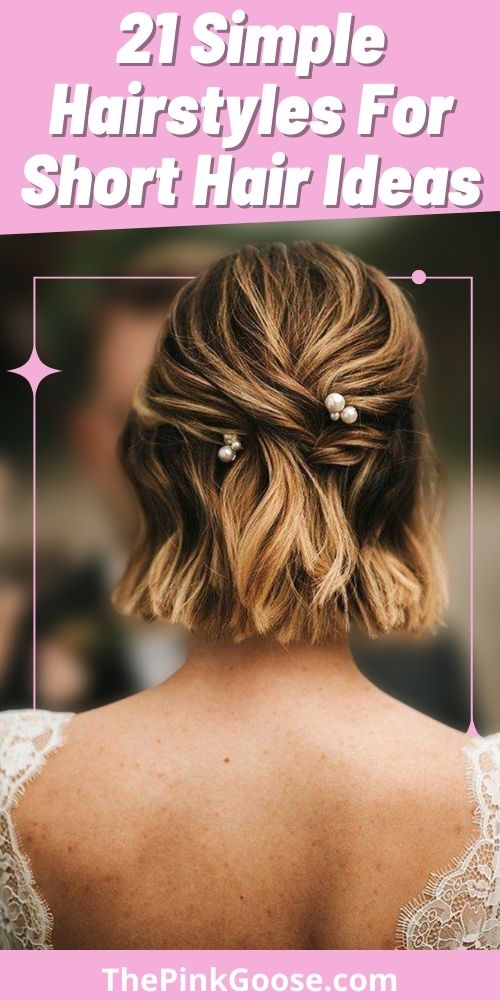 Simple Wedding Hairstyles for Short Hair 