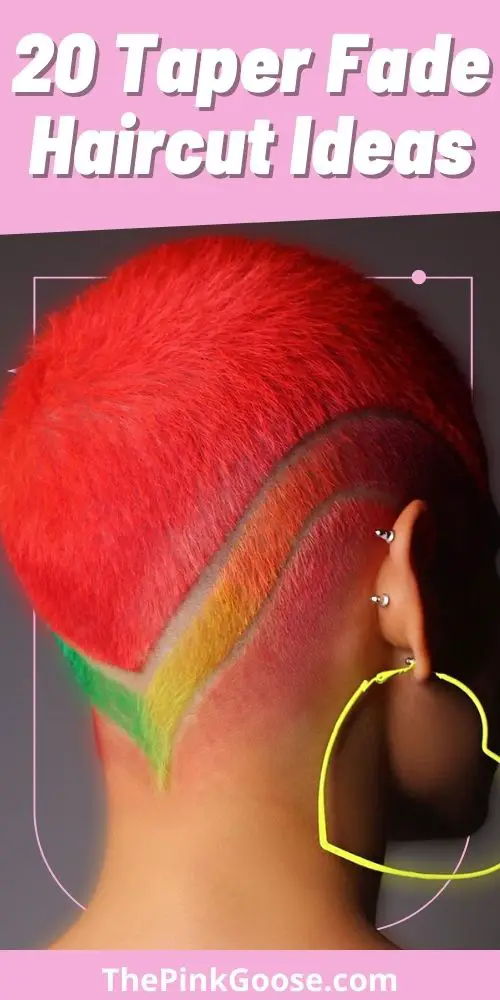 Taper Fade Haircut with Bright Coloring