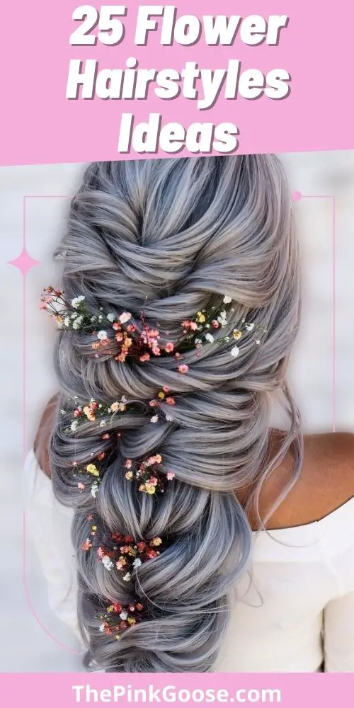 Flower Hairstyles for Colored Hair