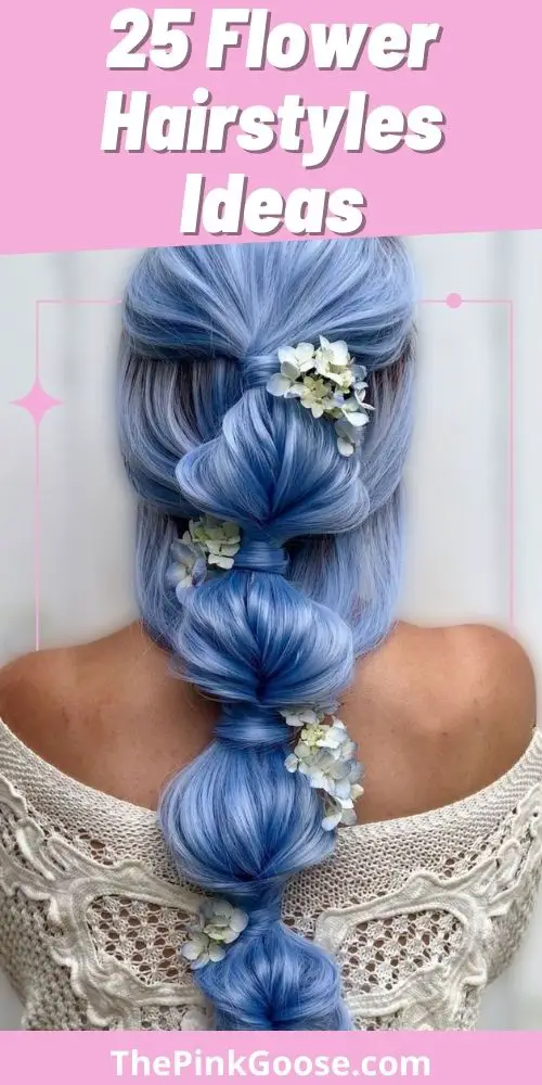 Flower Hairstyles for Colored Hair