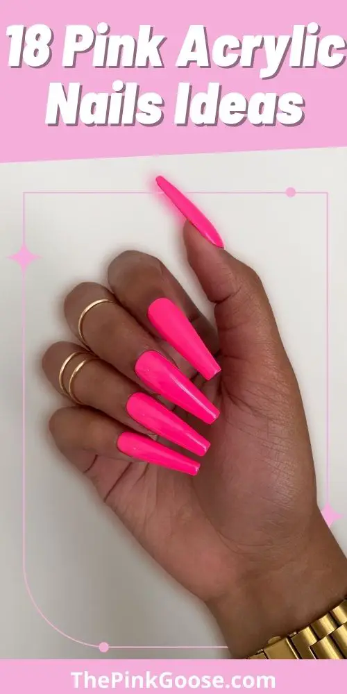 Pink Acrylic Nails Ballerina Shape