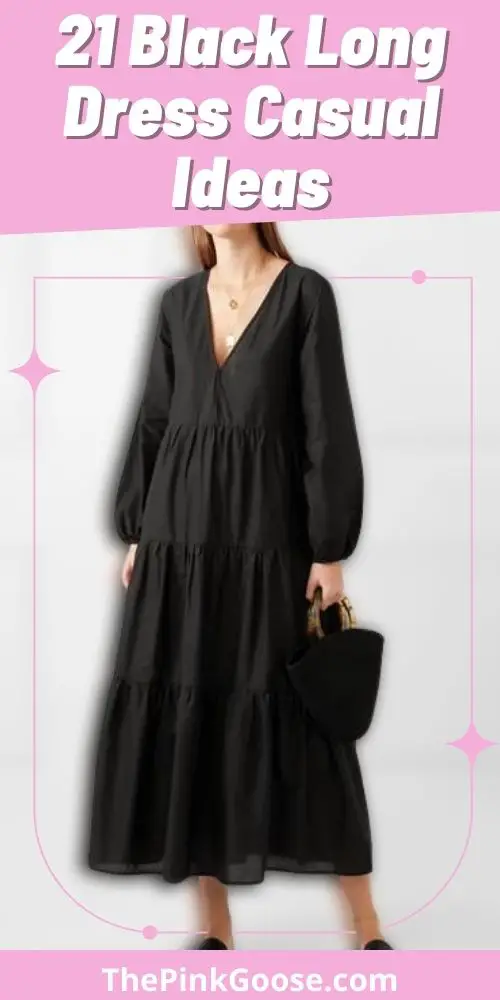 Black Casual Dress With Sleeves