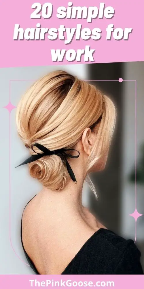 Simple Hairstyles for Work with a Hairpin