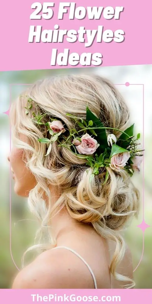 Flower Hairstyles for Brunettes
