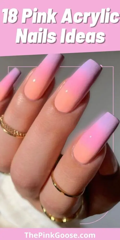 Pink Acrylic Nails Ballerina Shape