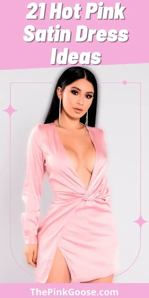 Hot Pink Satin Cocktail Dress
