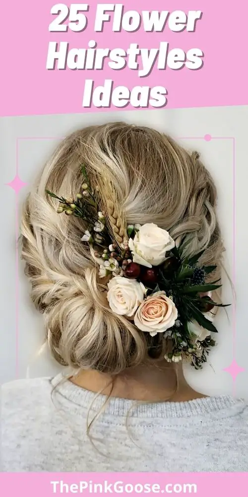Flower Hairstyles for Brunettes