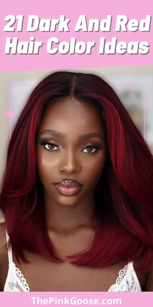 Dark And Red Color for Thick Hair