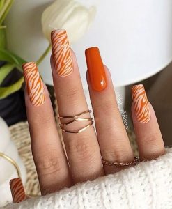 Summer Acrylic Nails Orange: 17 Ideas