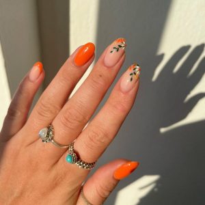 Summer Acrylic Nails Orange: 17 Ideas