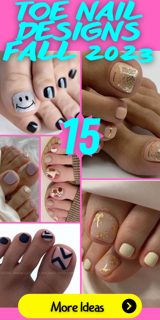 15 elegantes diseños de uñas para los pies para el otoño de 2023