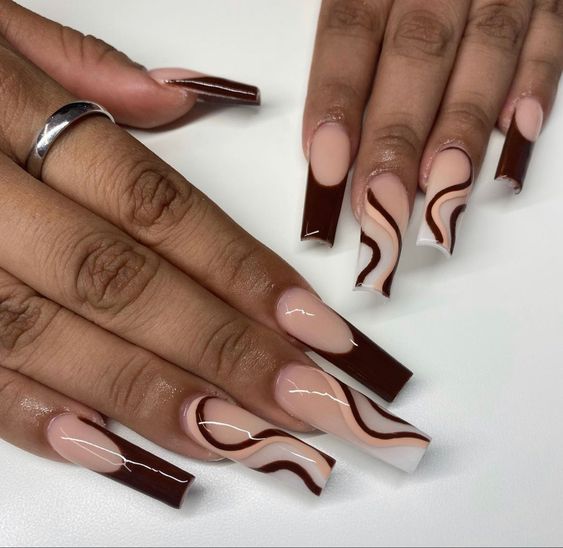 17 Gorgeous Fall Nail Ideas for Square Shape Nails