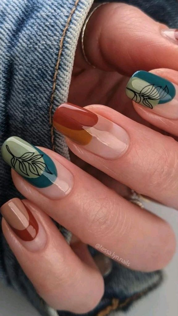 17 Gorgeous Fall Nail Ideas for Square Shape Nails