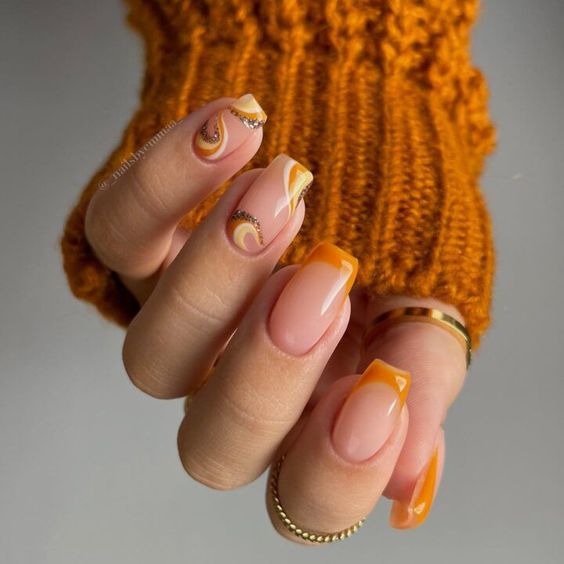 17 Gorgeous Fall Nail Ideas for Square Shape Nails