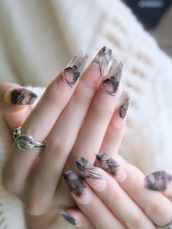 17 Gorgeous Fall Nail Ideas for Square Shape Nails