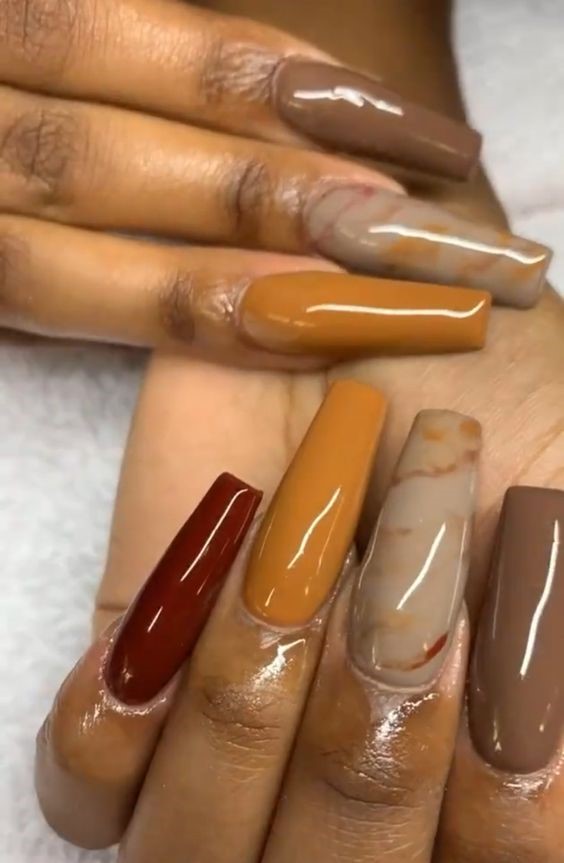 15 Long Fall Nail Ideas for Black Women in 2023