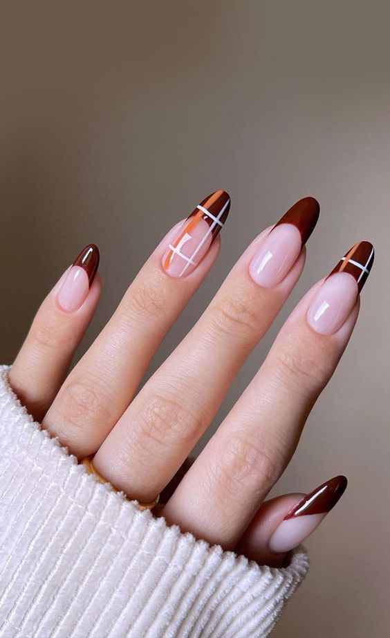 Fall French Almond Nails: 17 Ideas