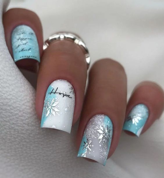 15 Snowflake-Inspired Winter Nail Art Ideas for 2023-2024