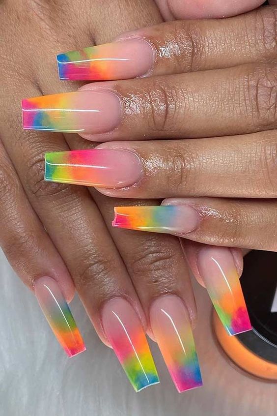 15 Winter Rainbow Nail Ideas for 2023-2024