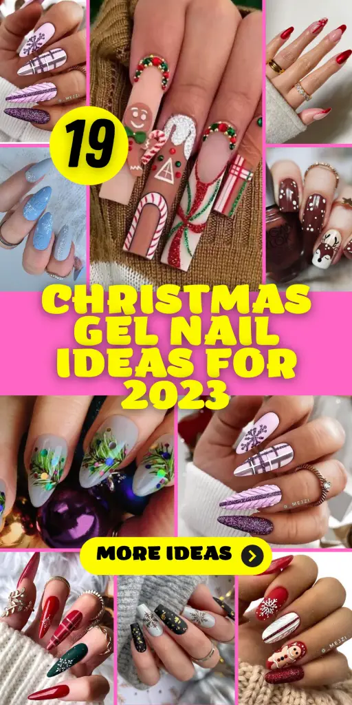 19 Festive Christmas Gel Nail Ideas for 2023