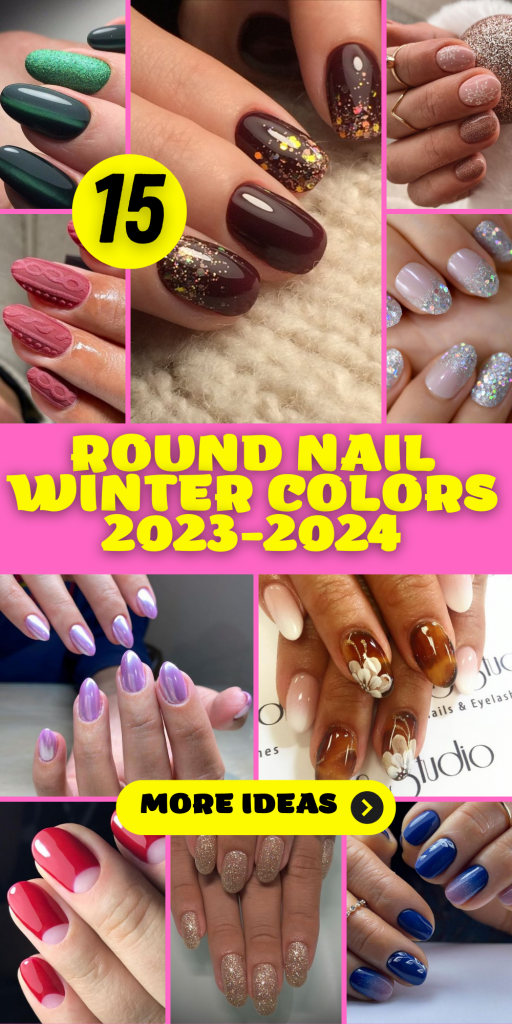 Colores de invierno para uñas redondas 2023-2024: 15 ideas elegantes y de temporada