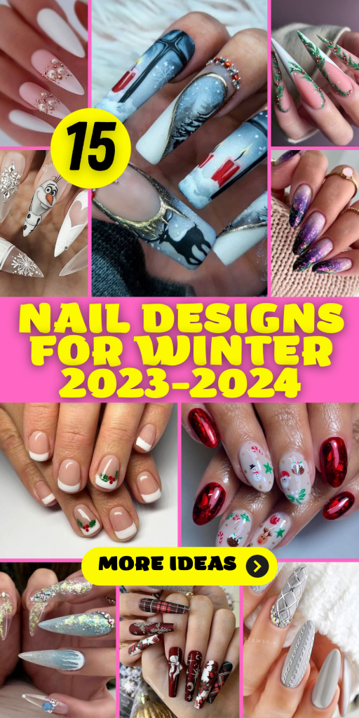 15 diseños de uñas creativos para el invierno 2023-2024