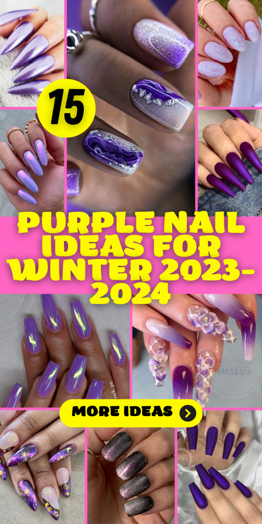 15 Gorgeous Purple Nail Ideas for Winter 2023-2024