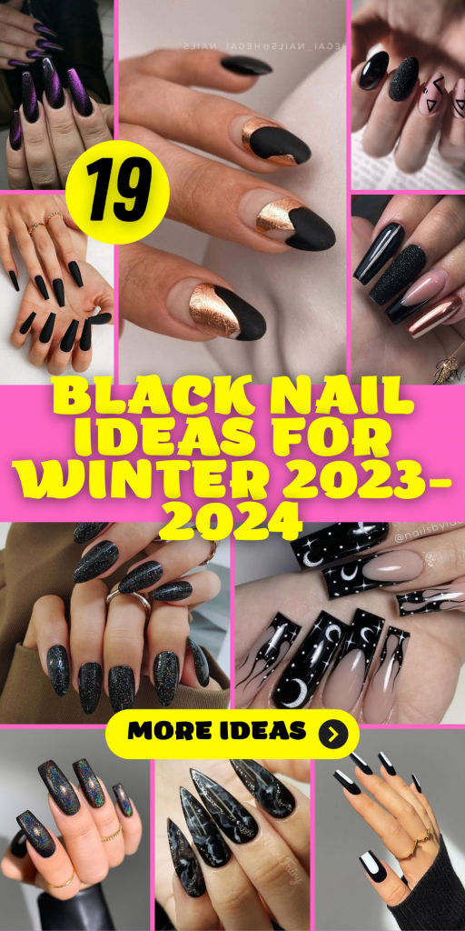 19 Chic Black Nail Ideas for Winter 2023-2024