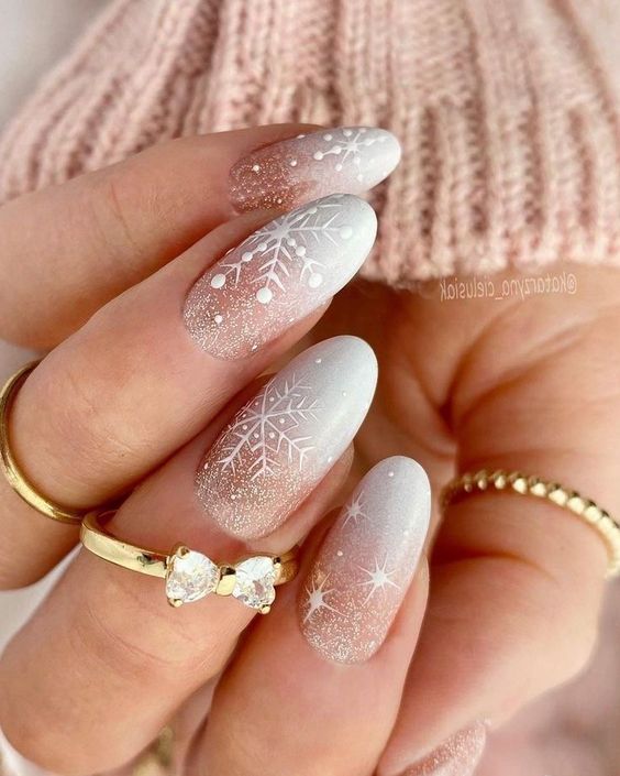 15 Snowflake-Inspired Winter Nail Art Ideas for 2023-2024