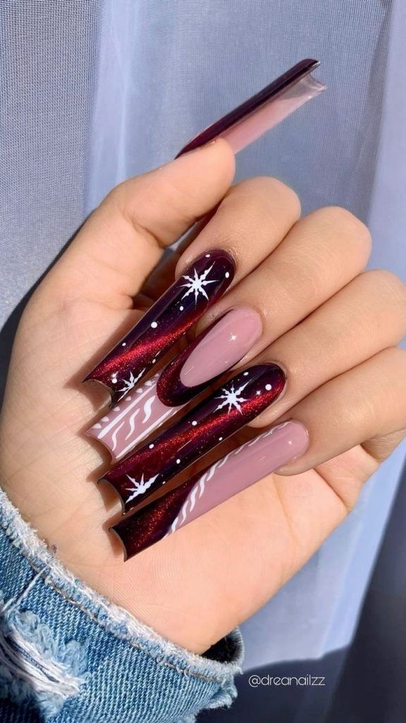 19 ideas de uñas largas de invierno para 2023-2024