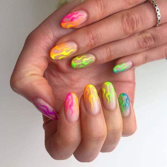 15 Winter Rainbow Nail Ideas for 2023-2024