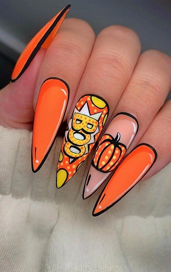 15 Vibrant Orange Nail Ideas for Winter 2023-2024