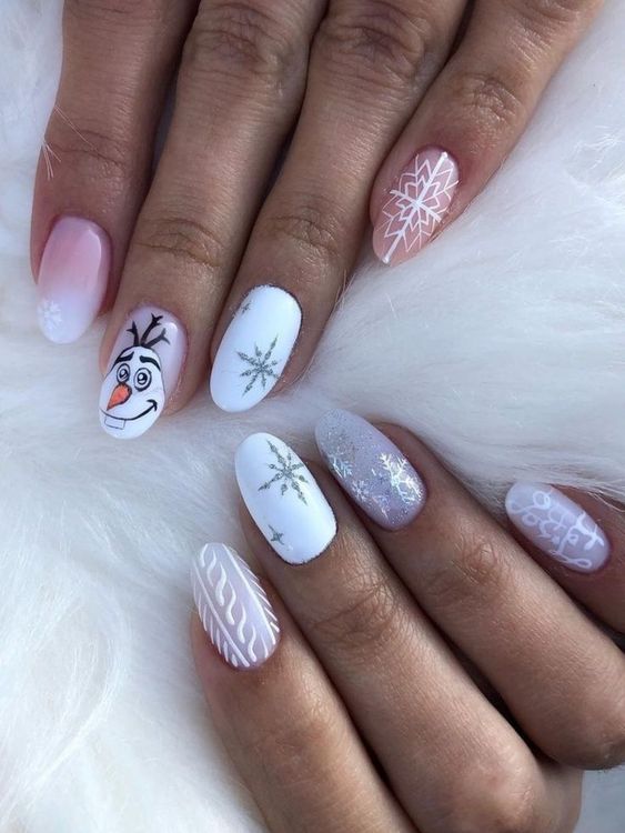 15 Snowflake-Inspired Winter Nail Art Ideas for 2023-2024