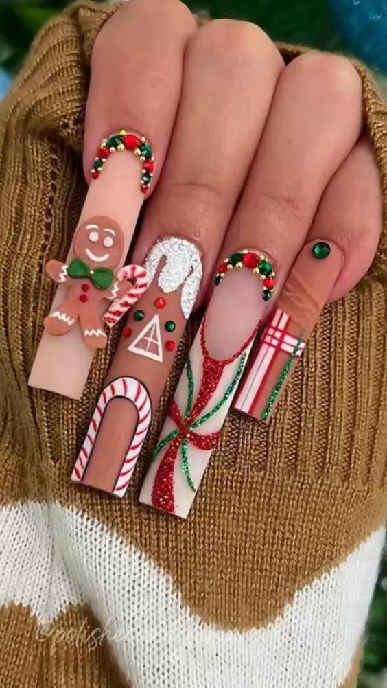 19 Festive Christmas Gel Nail Ideas for 2023